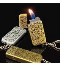 Flint Keychain Lighter Fire Butane Gas Pocket Lighter